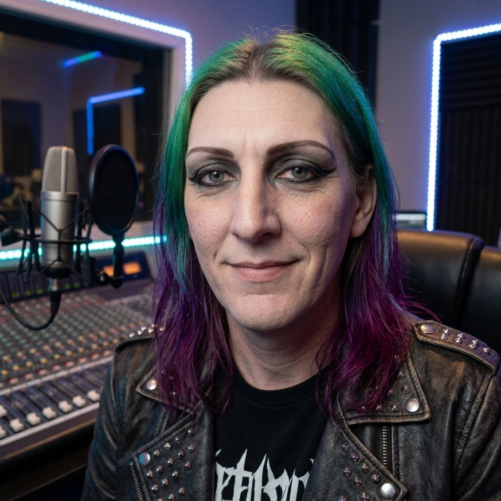 Andromeda Dunn in the studio